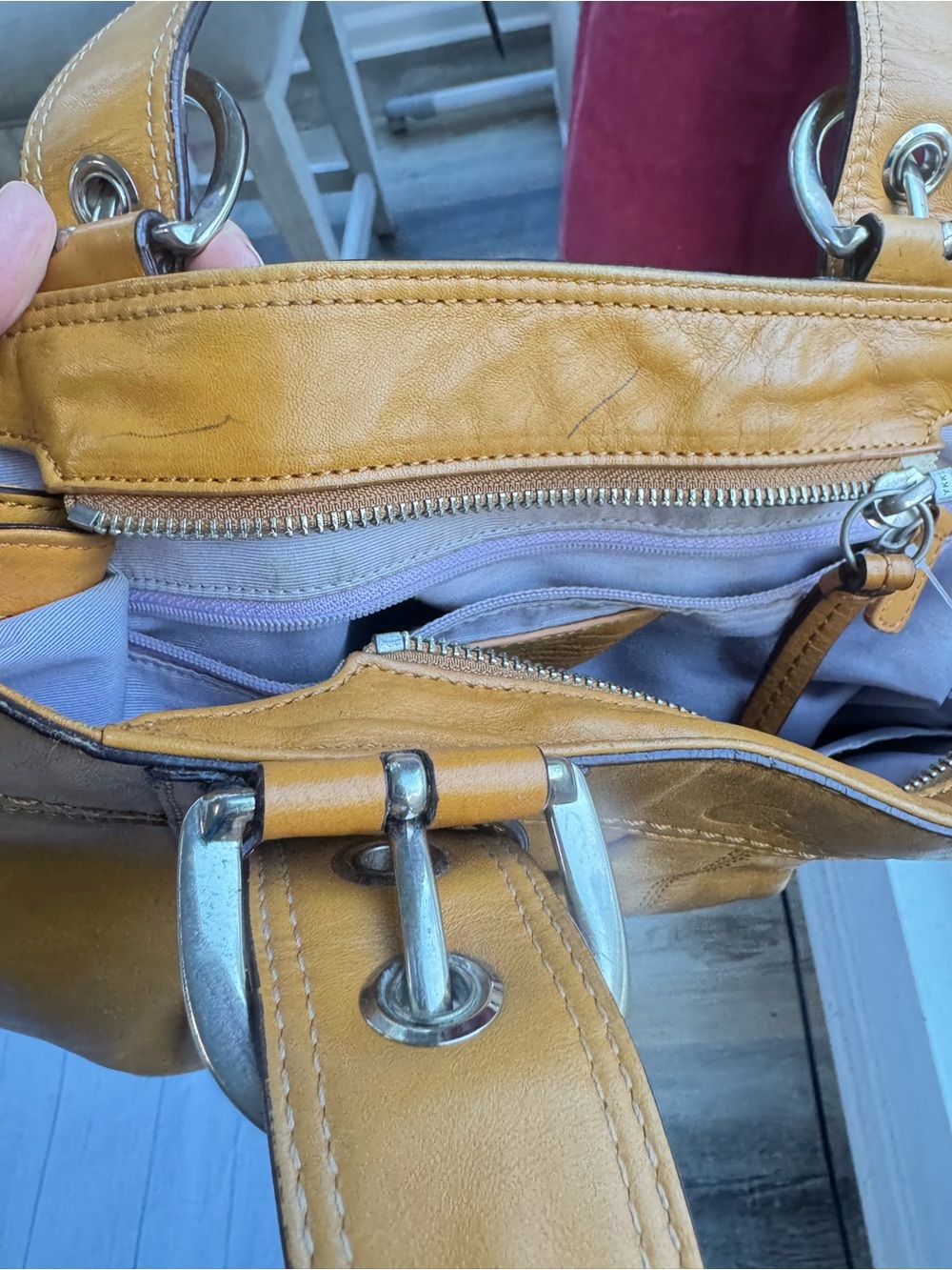 Coach Soho Pleated Mustard Leather Shoulder Bag & Wallet Set F15045 - Picture 8 of 16